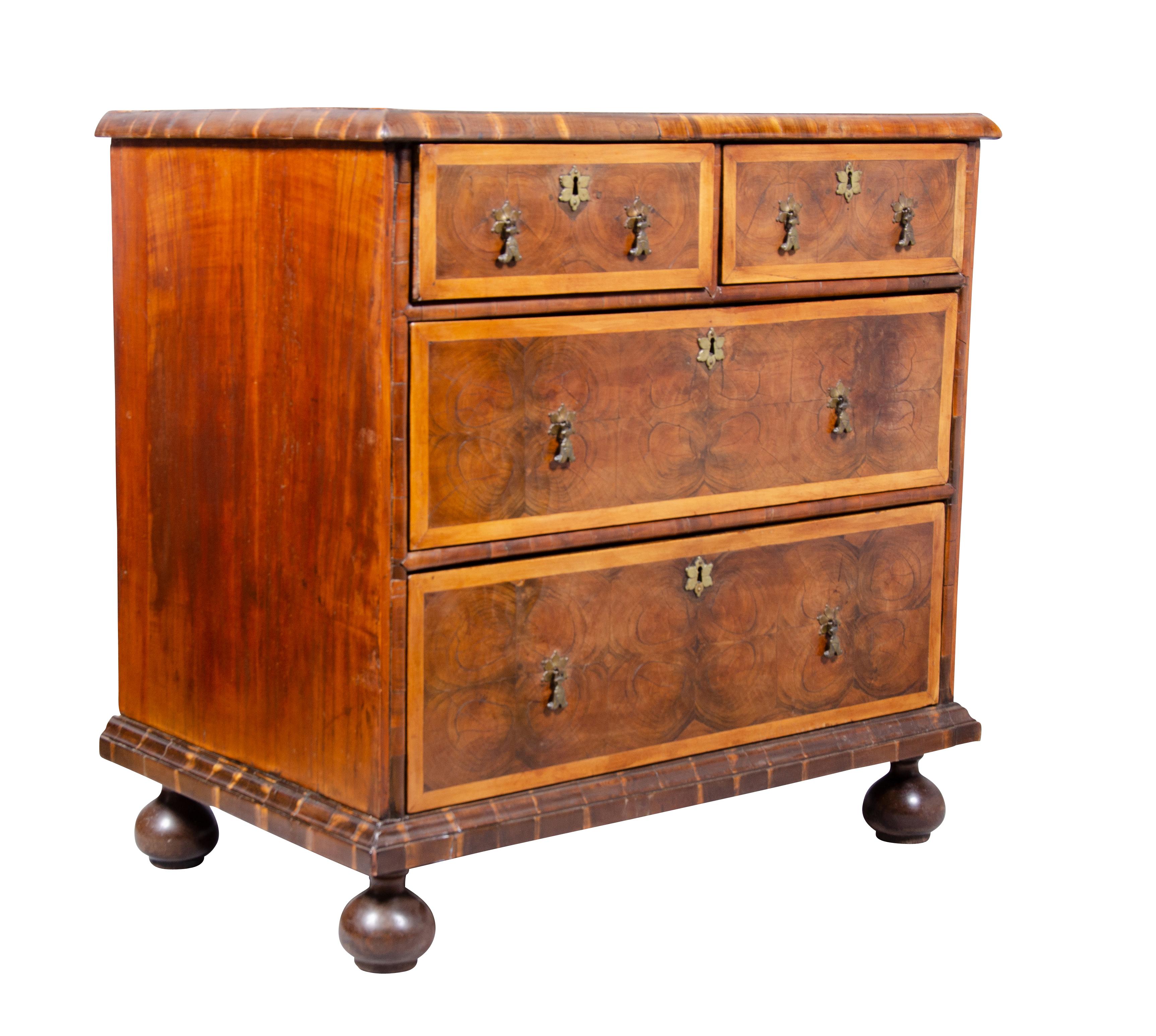 William and Mary William And Mary Oyster Veneer Chest Of Drawers