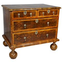 William and Mary Oyster Veneer Chest of Drawers