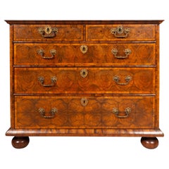 William and Mary Oyster Veneer Chest of Drawers
