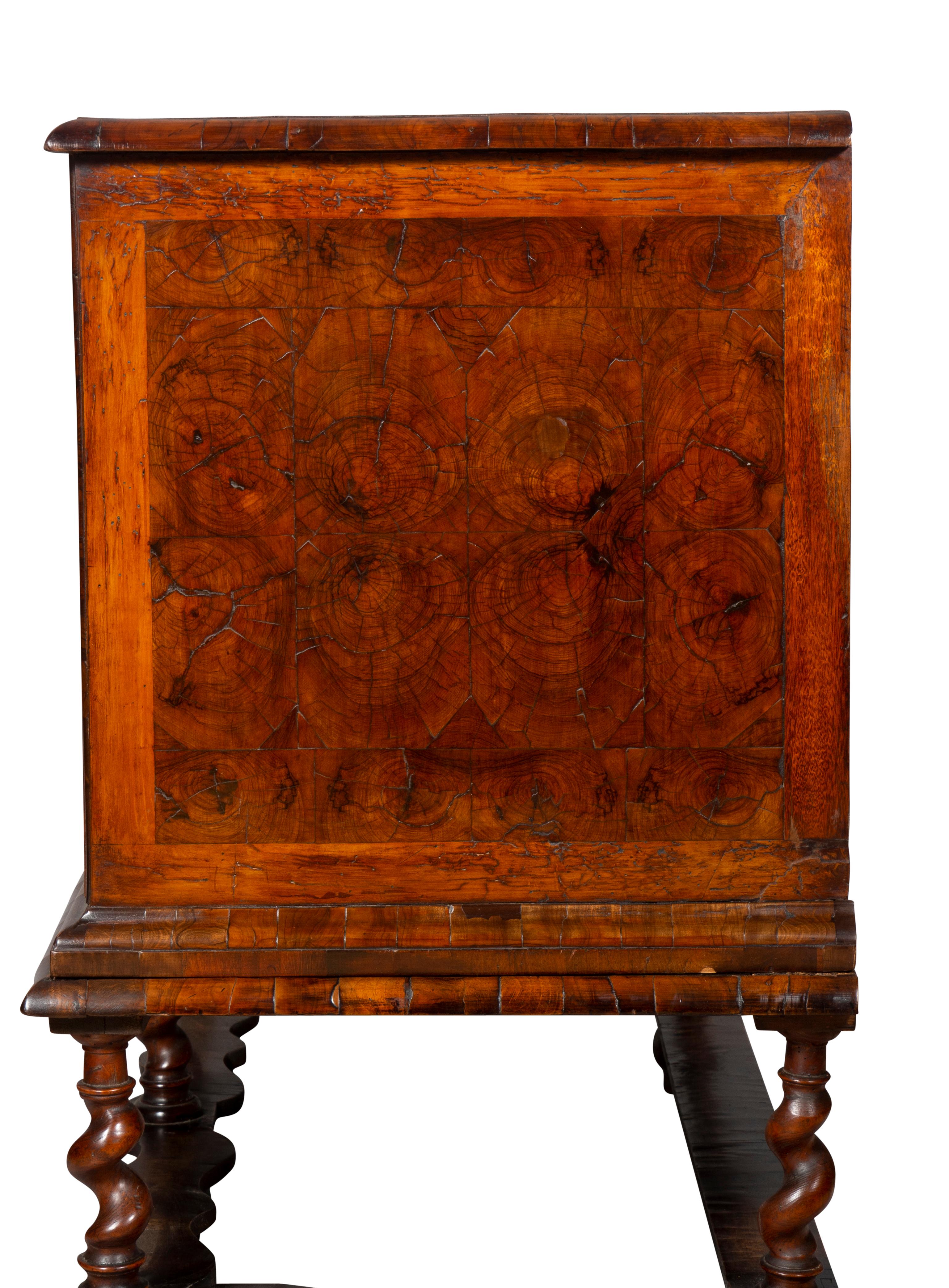 William and Mary Oyster Veneer Chest on Stand at 1stDibs