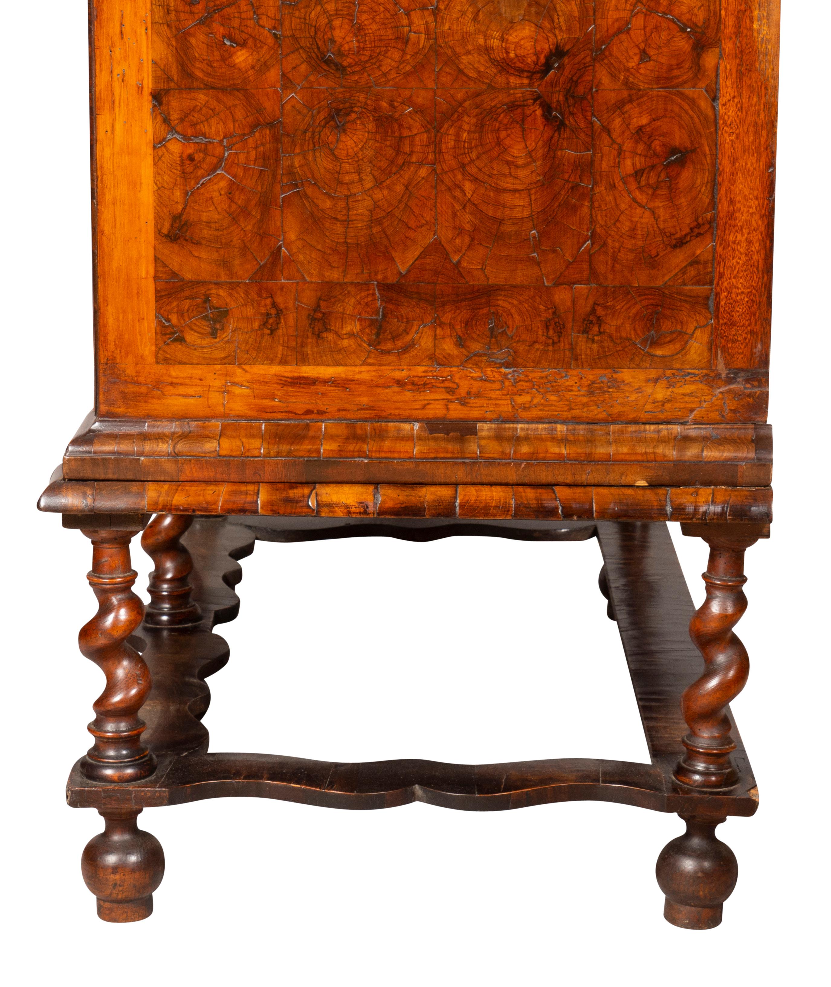 William and Mary Oyster Veneer Chest on Stand 10