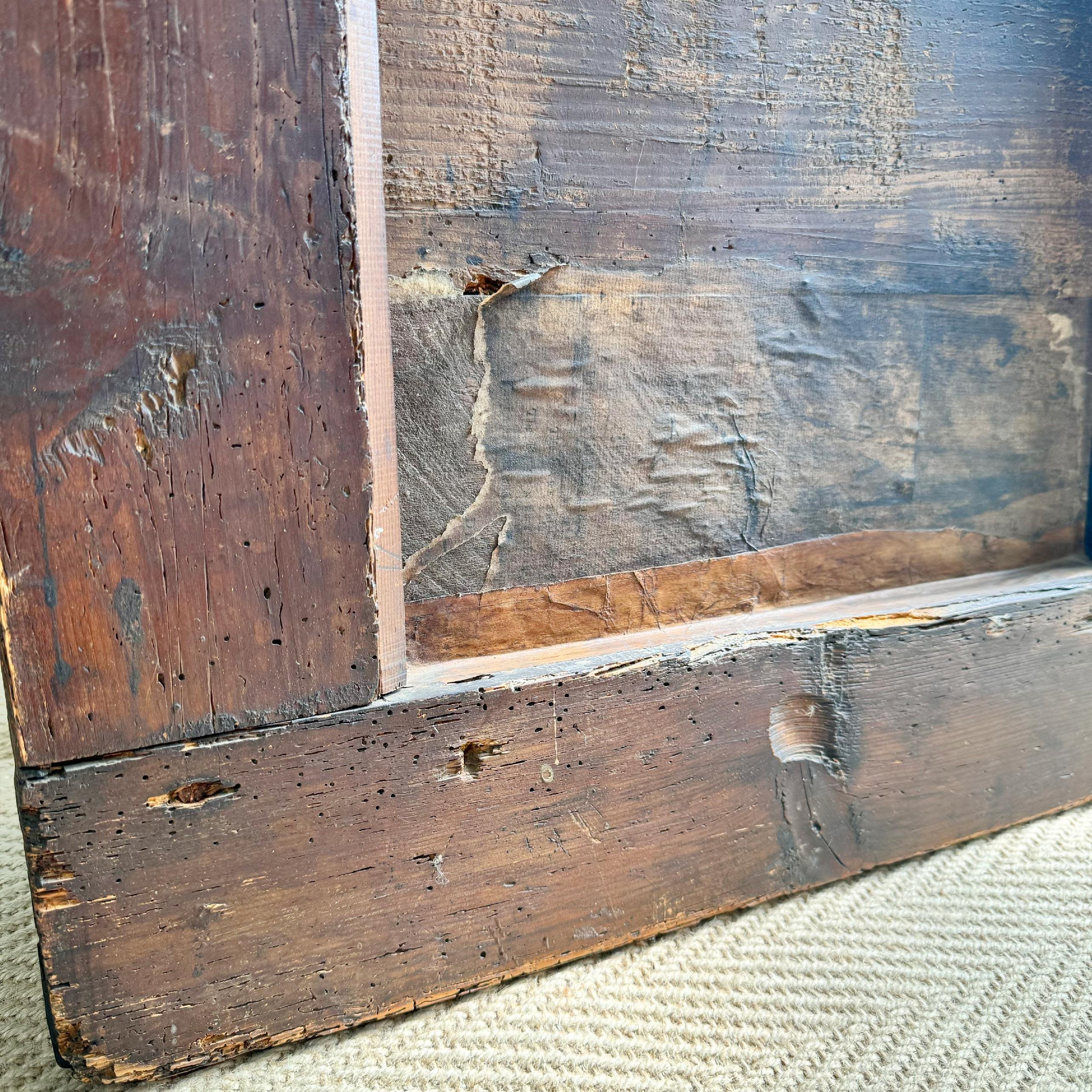 William & Mary Miroir à coussin en bois d'olivier plaqué d'huîtres en vente 8