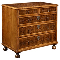 Used William and Mary Oysterwood Chest