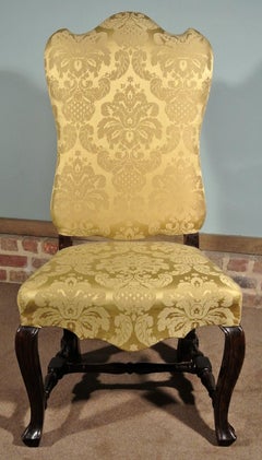 William and Mary Period Chair with Pale Emerald Gold Upholstery, circa 1690