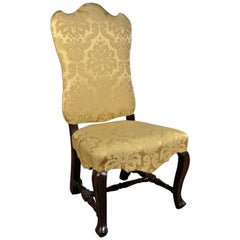 William and Mary Period Chair with Pale Emerald Gold Upholstery, circa 1690