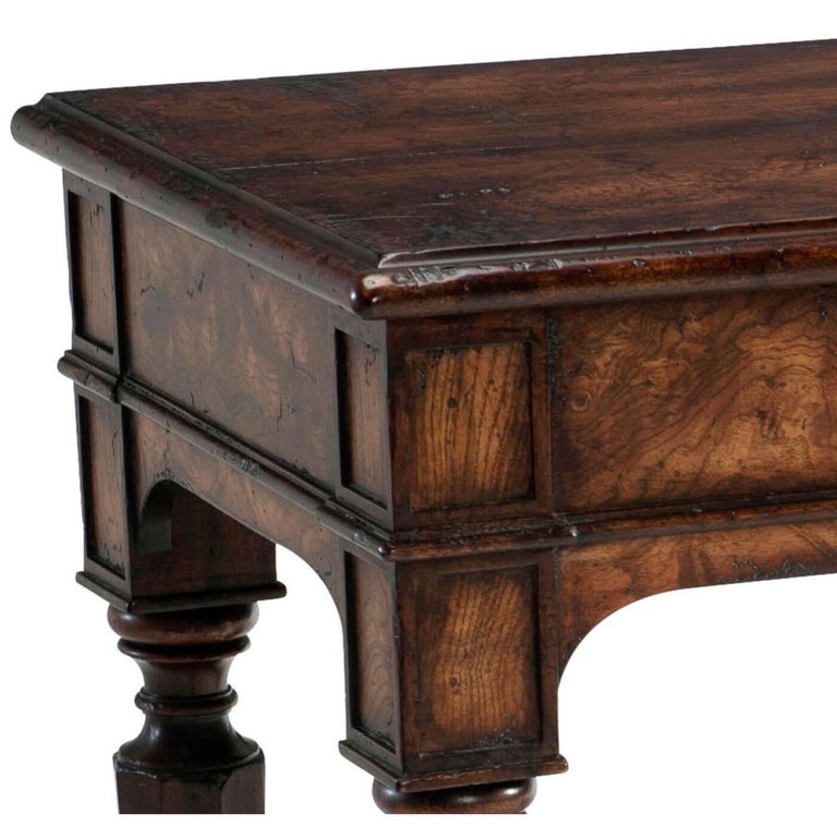 Vietnamese William and Mary Plank Top Console Table For Sale