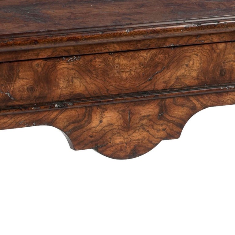 Contemporary William and Mary Plank Top Console Table For Sale