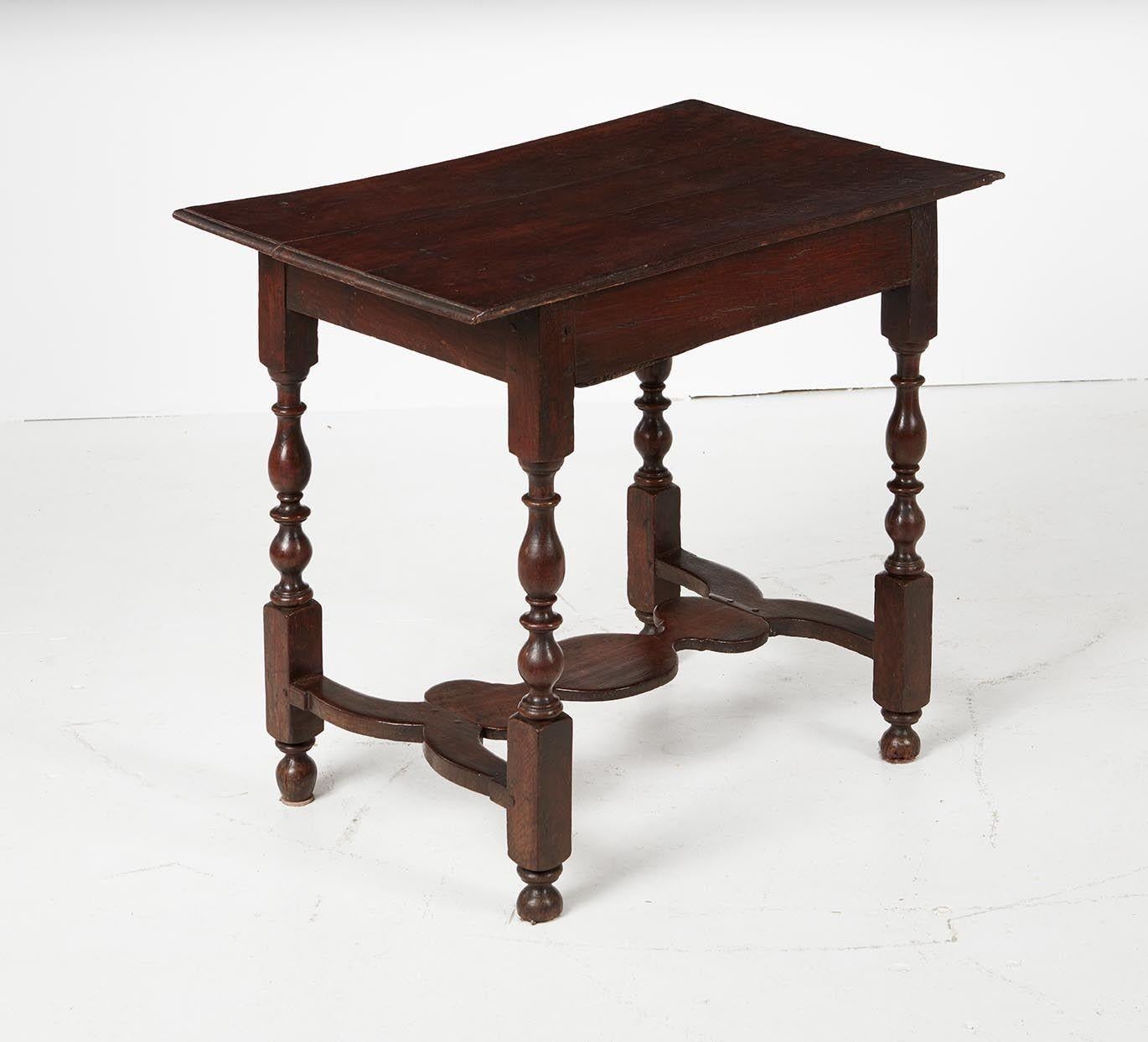 Woodwork William and Mary Side Table For Sale