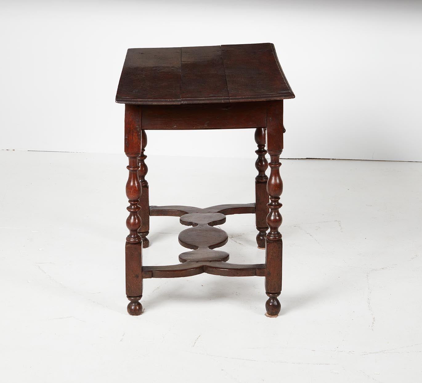 Oak William and Mary Side Table For Sale