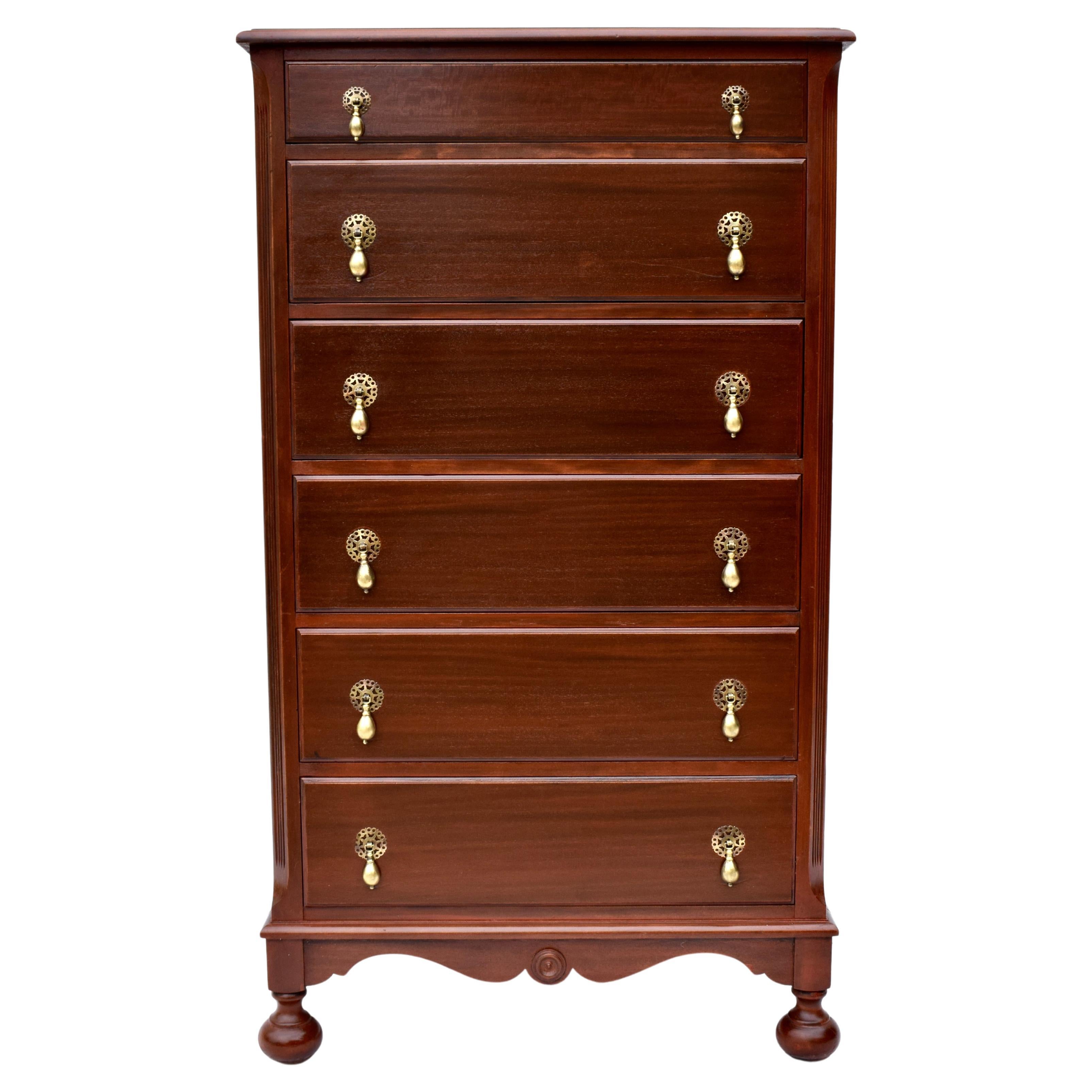 William and Mary Style Mahogany Chest of Drawers