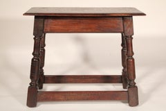 William and Mary Style Oak Joint Stool