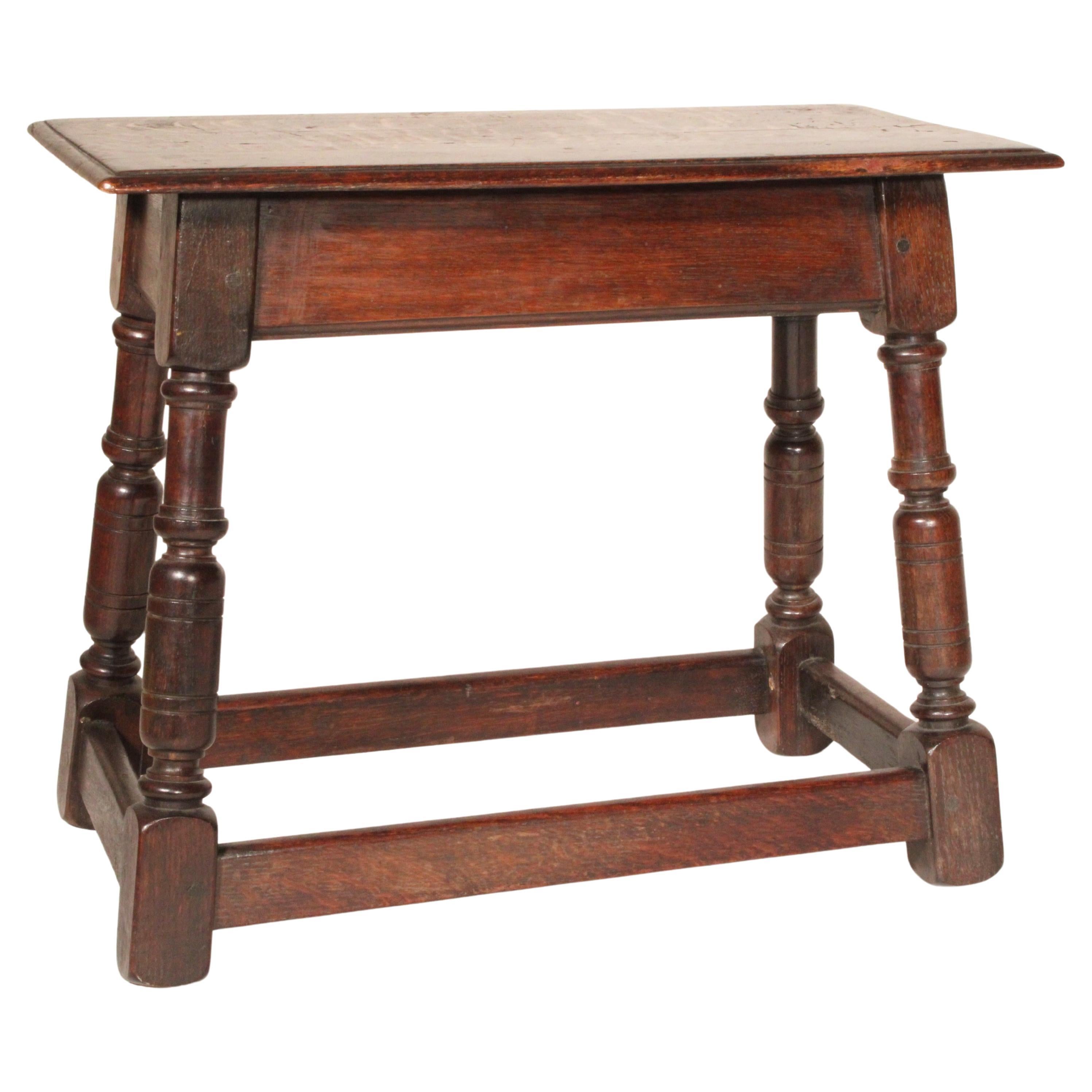 William and Mary Style Oak Joint Stool