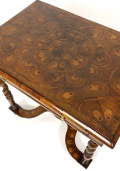 William and Mary Style Oyster Laburnum Side Table