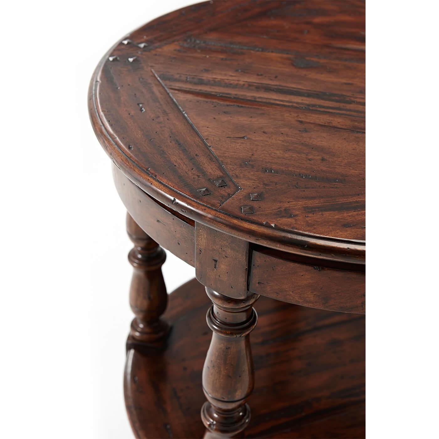 William and Mary Style Round Side Table In New Condition In Westwood, NJ