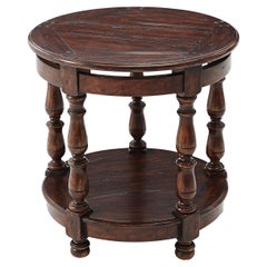 William and Mary Style Round Side Table