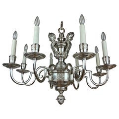 William and Mary Style Silver Chandelier by Edward F Caldwell