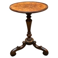 Labeled William and Mary Style Walnut Side Table by W. Charles Tozer London