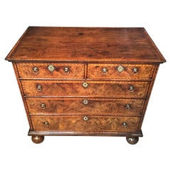 William and Mary Walnut and Marquetry Chest of Drawers 'Circa 1695'