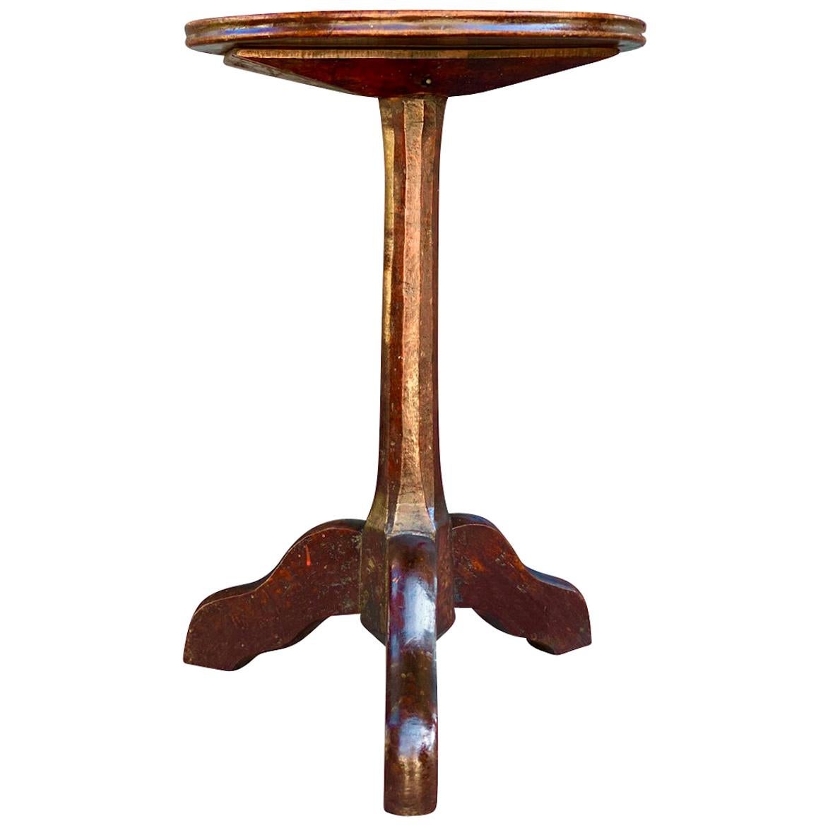 William and Mary Walnut and Oak Candle Stand For Sale