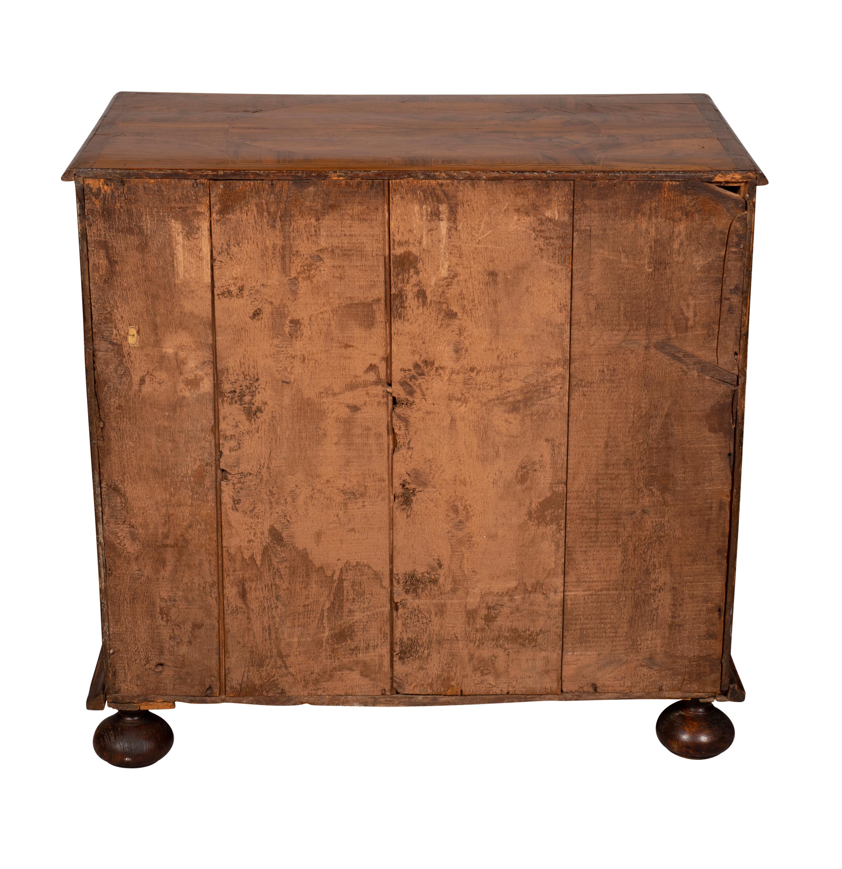William and Mary Walnut Chest of Drawers 3