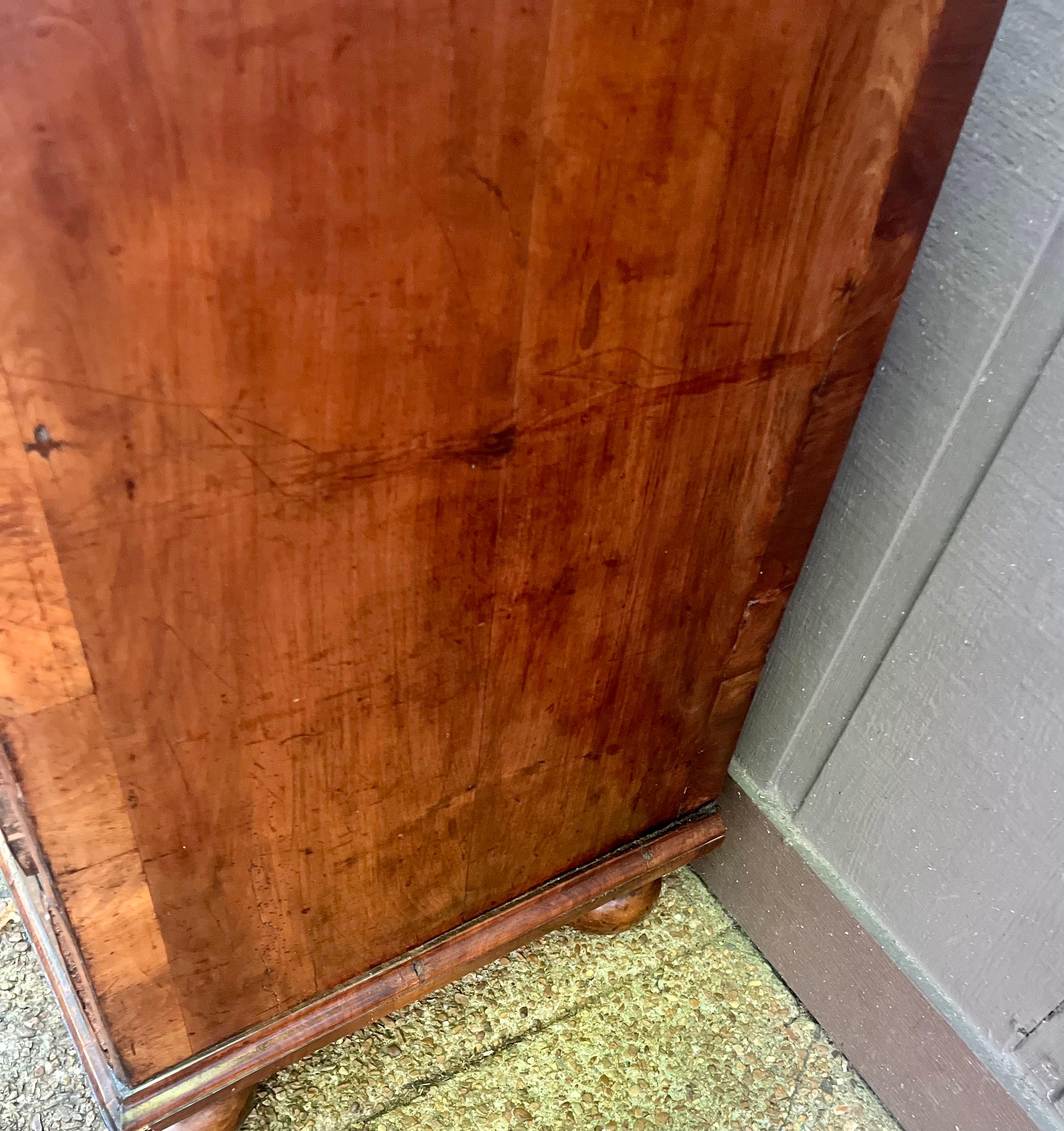 William and Mary Walnut Chest on Bun Feet . 3
