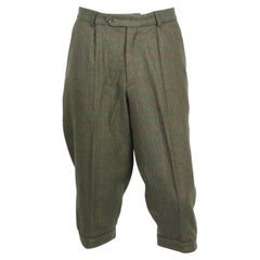 William And Son Men's Checked Wool Blend Tweed Pants Xxlarge