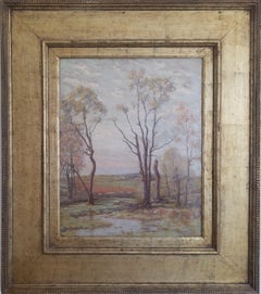 "Paisaje primaveral" William Anderson Coffin, Impresionismo americano Barbizon