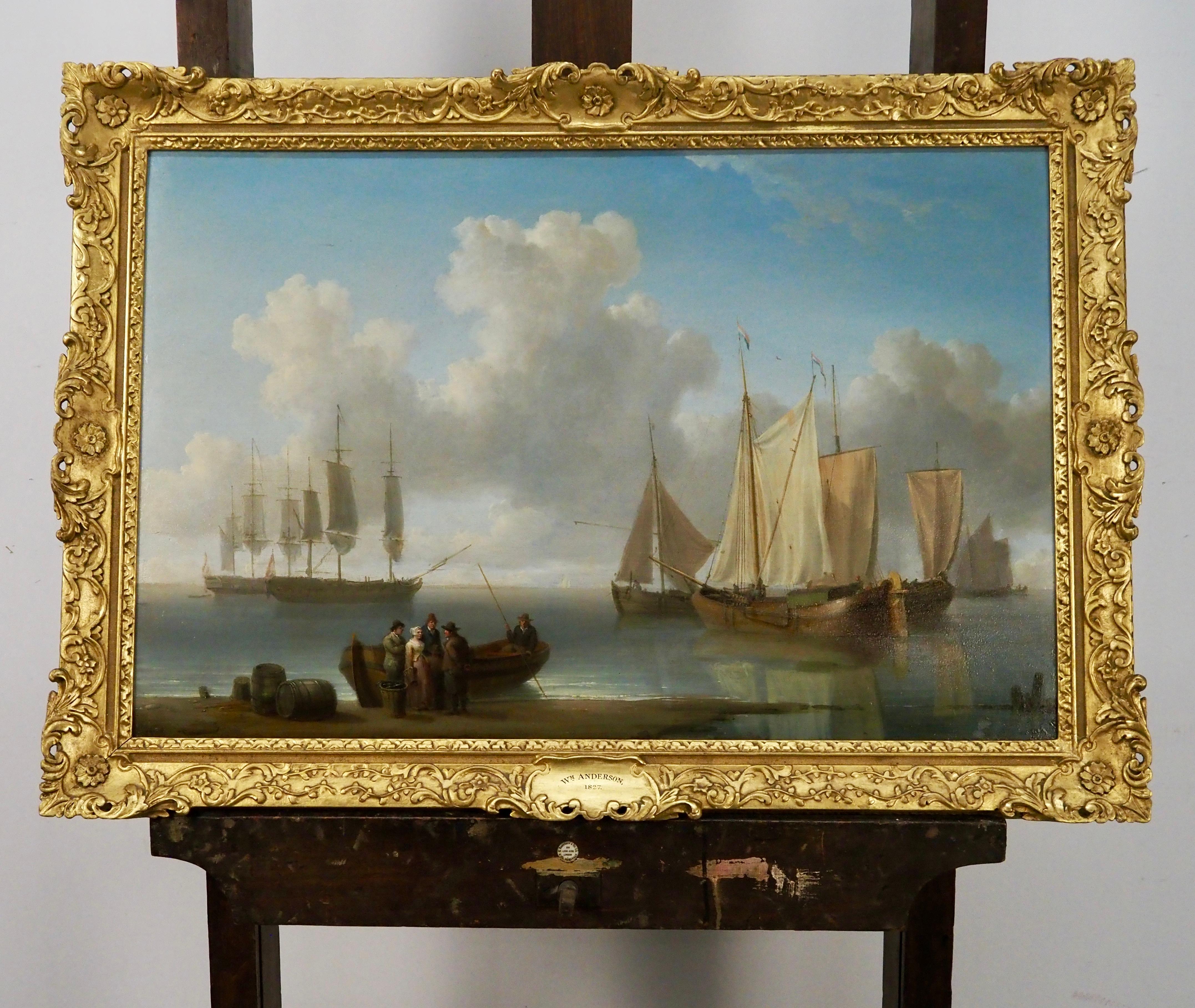 Navi con la bassa marea - Painting di William Anderson