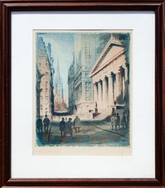Vintage New York Stock Exchange Print by William Anderson Sherwood