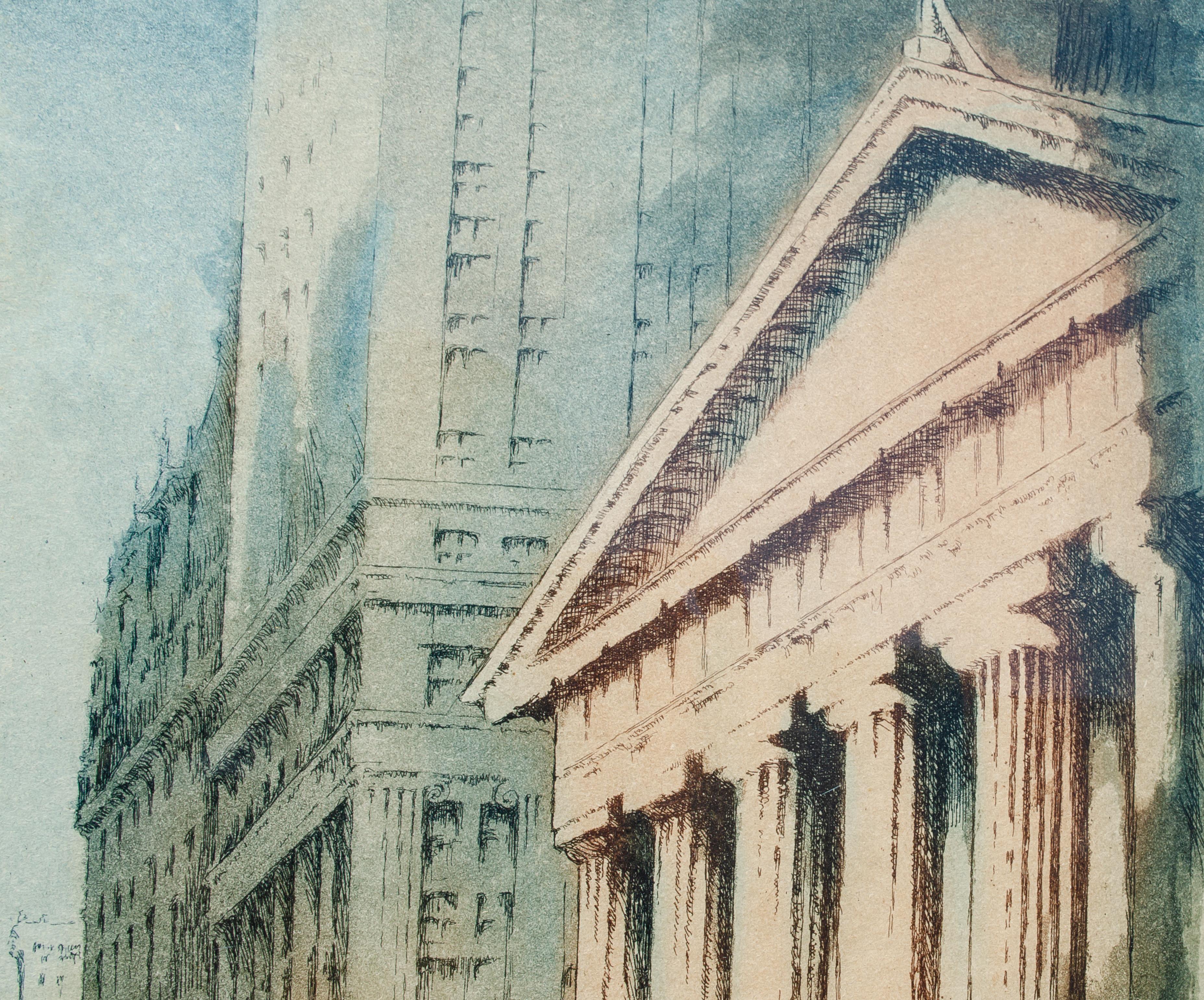 Vintage New York Stock Exchange Print by William Anderson Sherwood For Sale 4