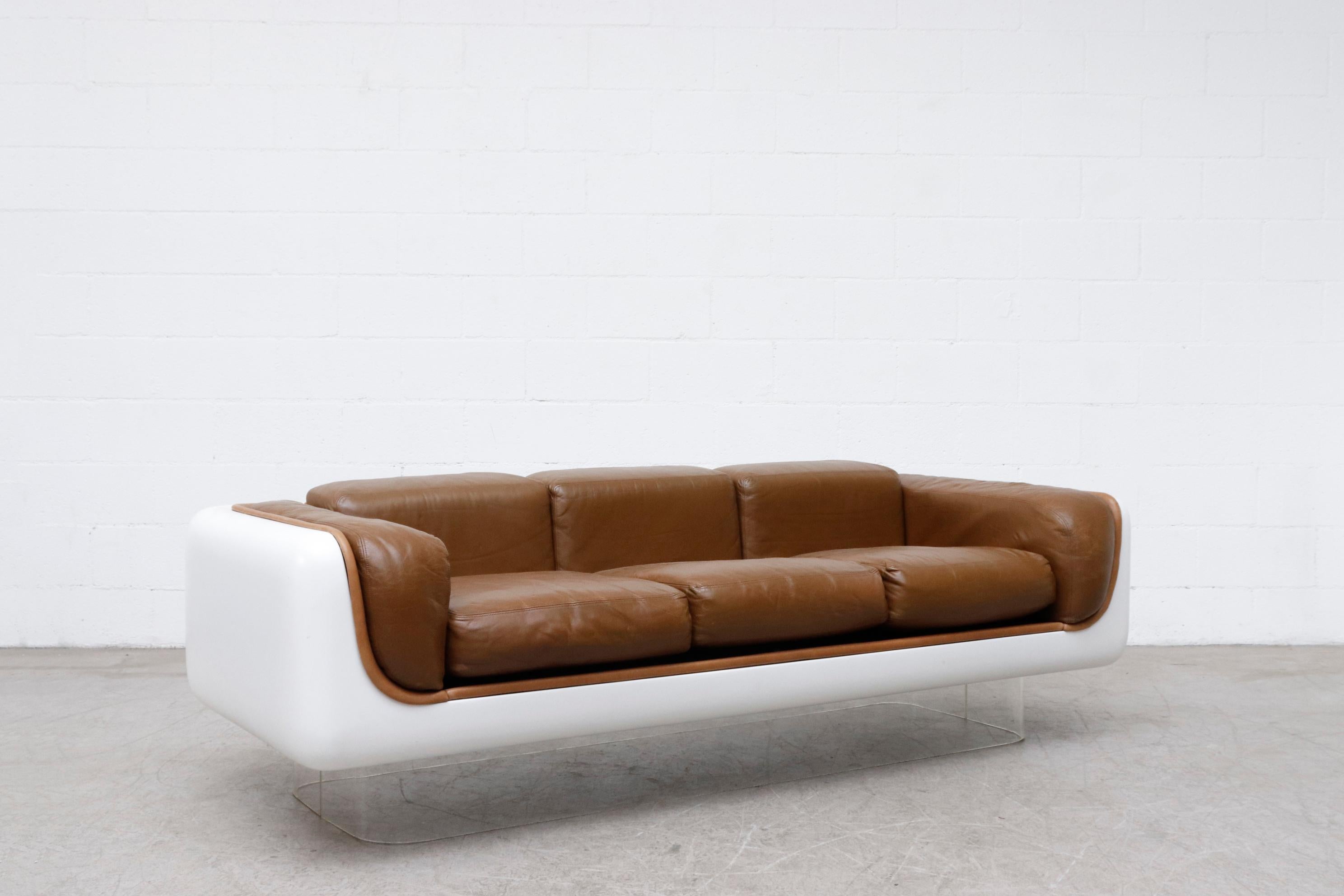 steelcase leather couch