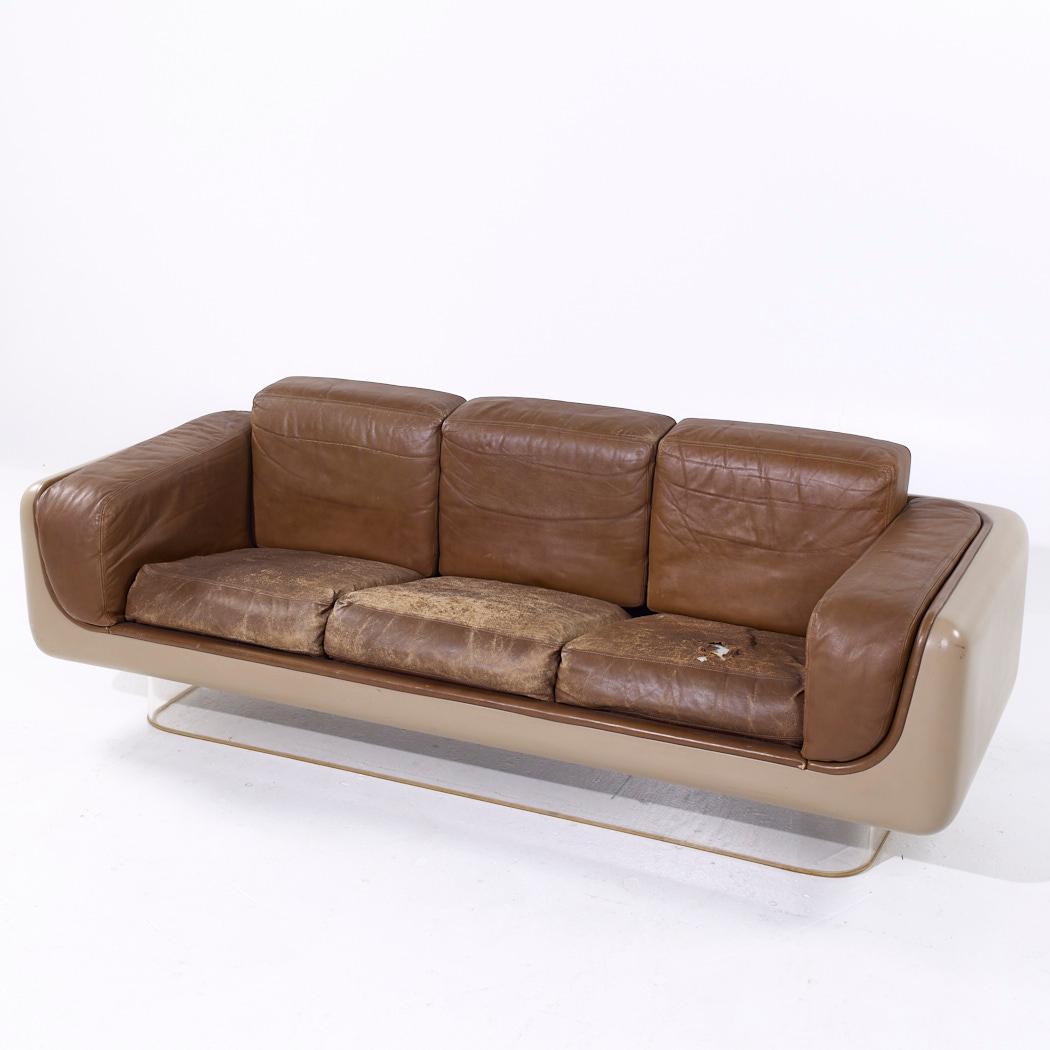 Americano William Andrus per Steelcase Modello 465 Divano in lucite e fibra di vetro di metà secolo in vendita