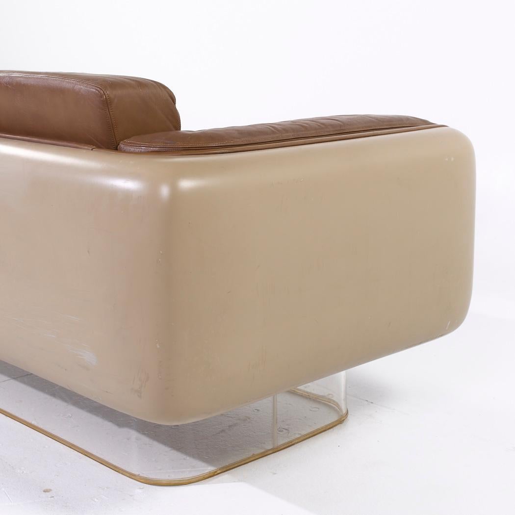 William Andrus per Steelcase Modello 465 Divano in lucite e fibra di vetro di metà secolo in vendita 1