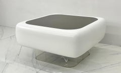 William Andrus for Steelcase Space Age Coffee Table, Fiberglass and Plexi, 1970s