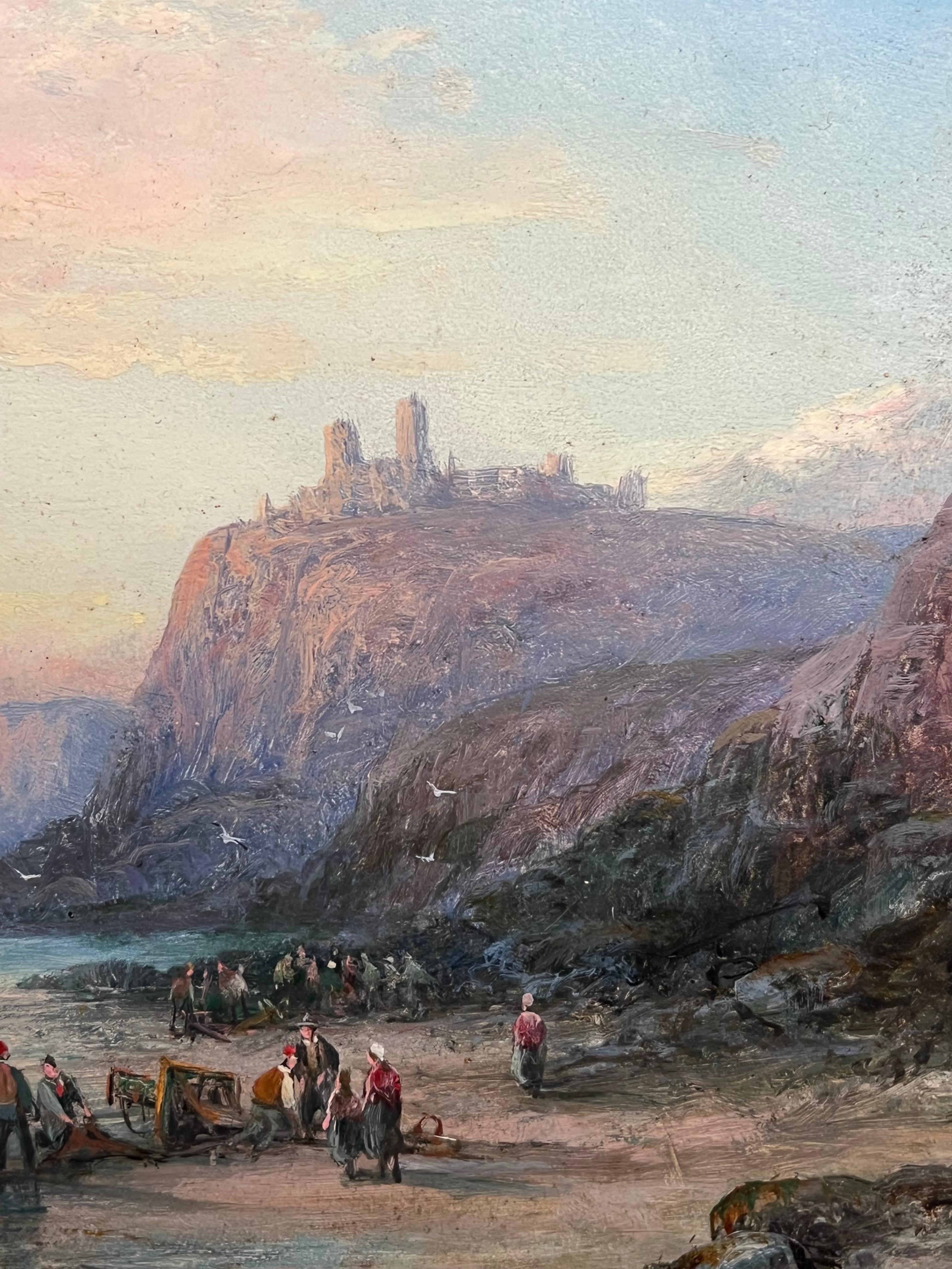 Tantallon Castle, Scotland *see notes below
by William Anslow Thornely (British, 1847-1907)
signed oil painting on panel, framed
framed: 14.5 x 18.5 inches
panel: 8 x 12 inches
Provenance: private collection, England
Condition: overall very good