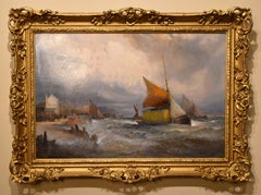 Oil Painting by William Anslow Thornley  "Fresh Water - Thames" 