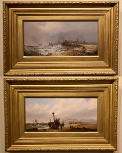 Antique Oil Painting Pair by William Anslow Thornley "A Morning Calm"