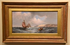 Ölgemäldepaar von William Anslow Thornley „Morning and Evening off the Coast“