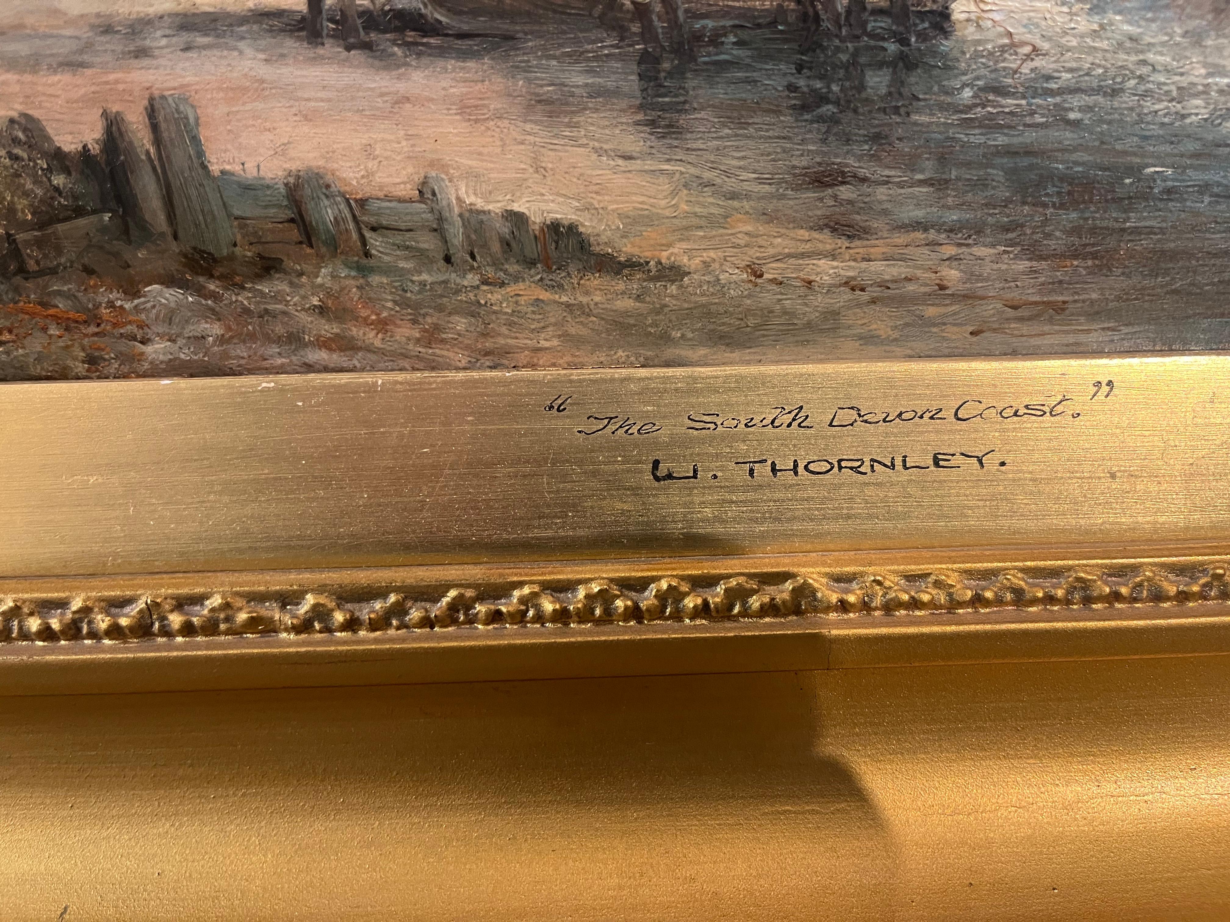 VECCHIO MAESTRO W . OIL PAINTING THORNLEY Alta qualità del XIX secolo Cornice dorata in vendita 5