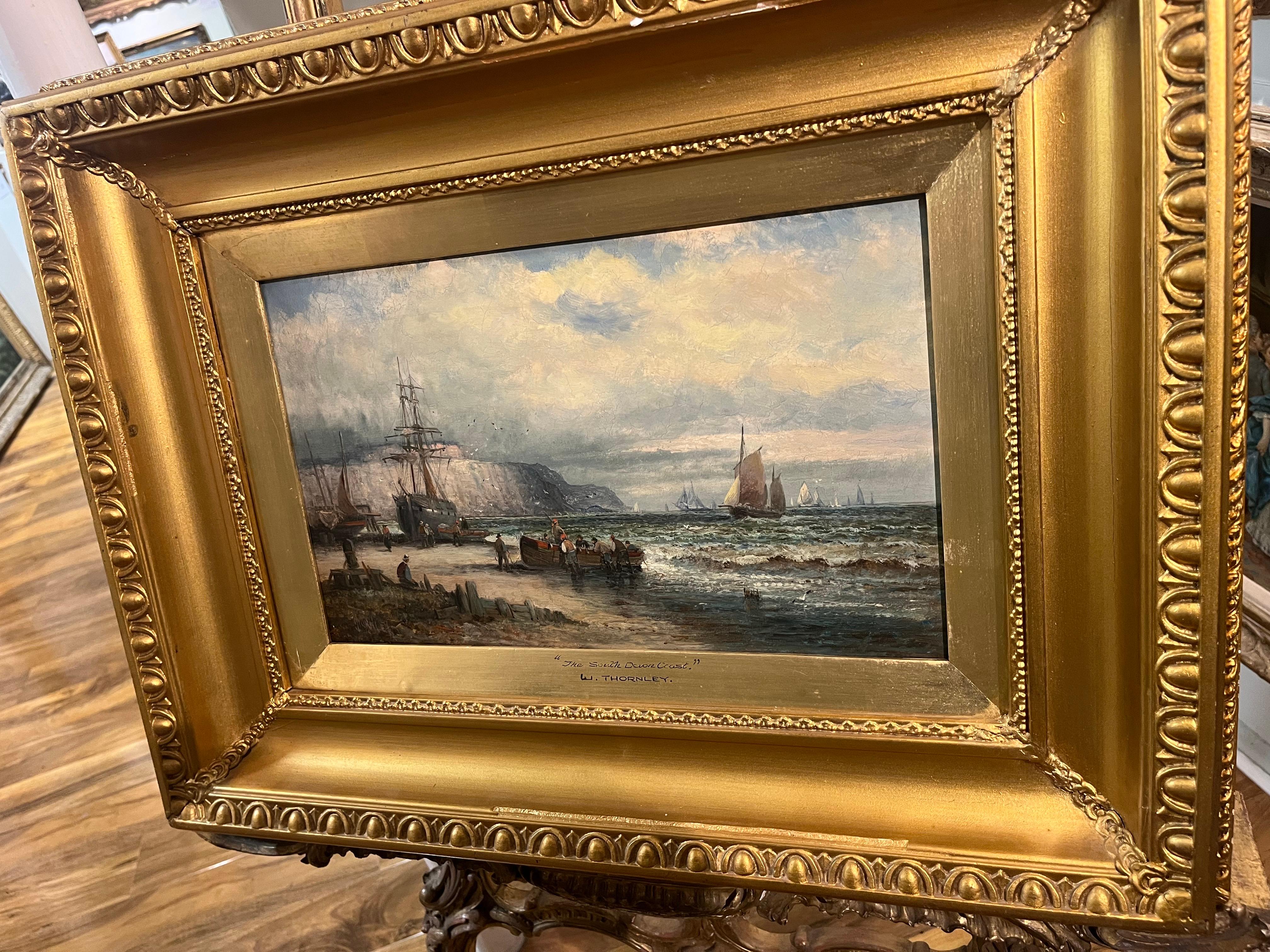 VECCHIO MAESTRO W . OIL PAINTING THORNLEY Alta qualità del XIX secolo Cornice dorata in vendita 7