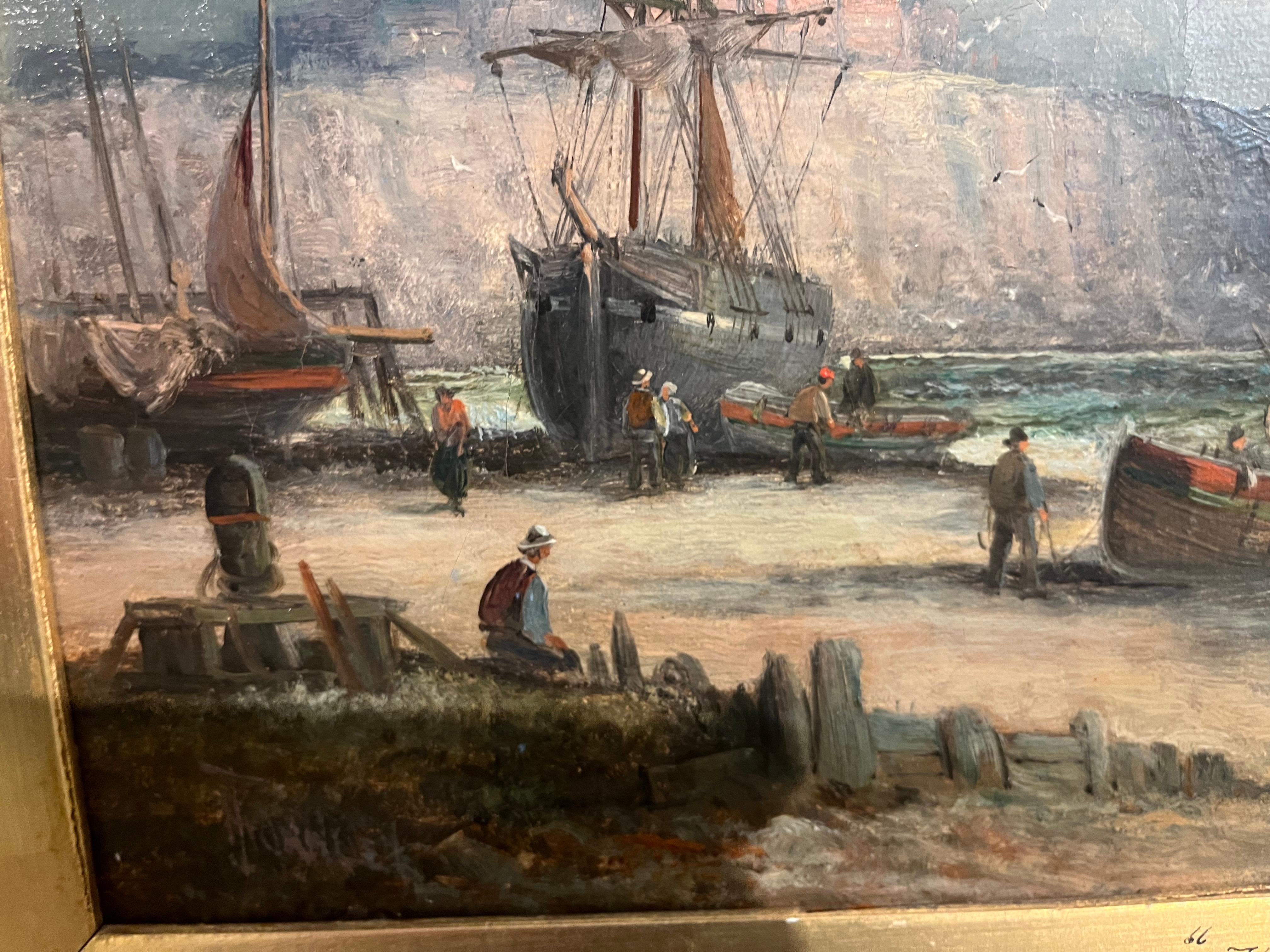 VECCHIO MAESTRO W . OIL PAINTING THORNLEY Alta qualità del XIX secolo Cornice dorata in vendita 8