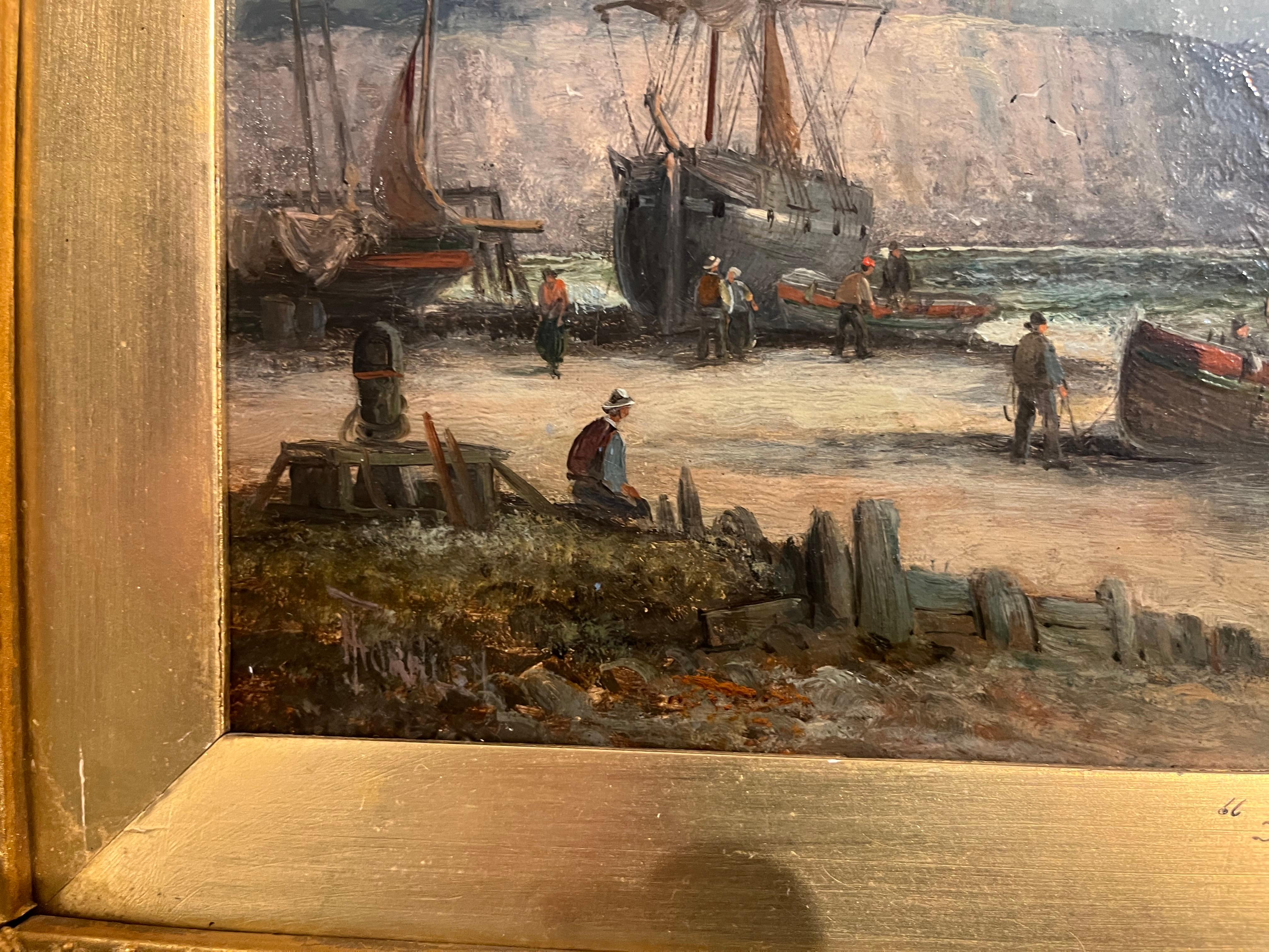 VECCHIO MAESTRO W . OIL PAINTING THORNLEY Alta qualità del XIX secolo Cornice dorata in vendita 12