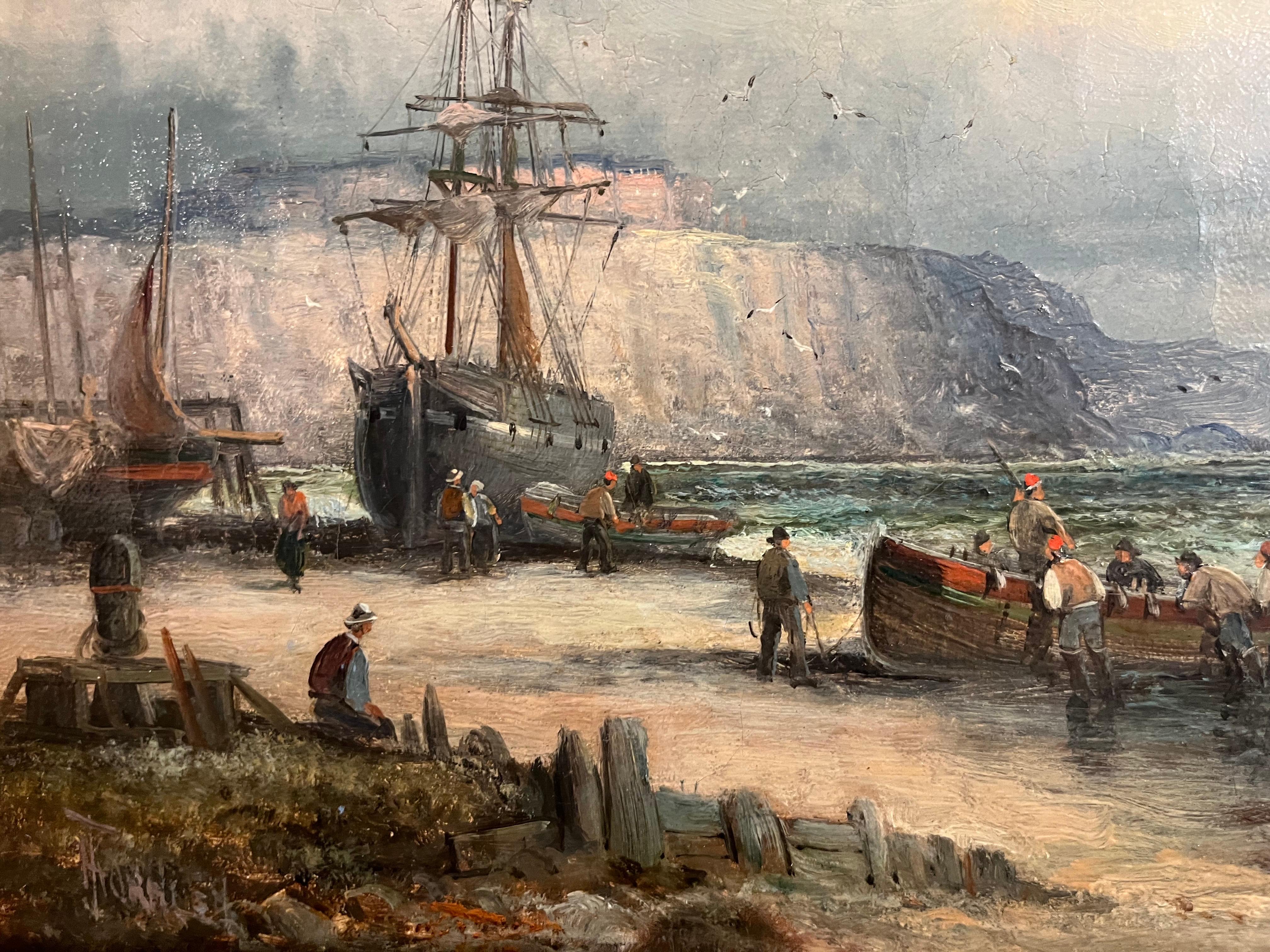 VECCHIO MAESTRO W . OIL PAINTING THORNLEY Alta qualità del XIX secolo Cornice dorata in vendita 13