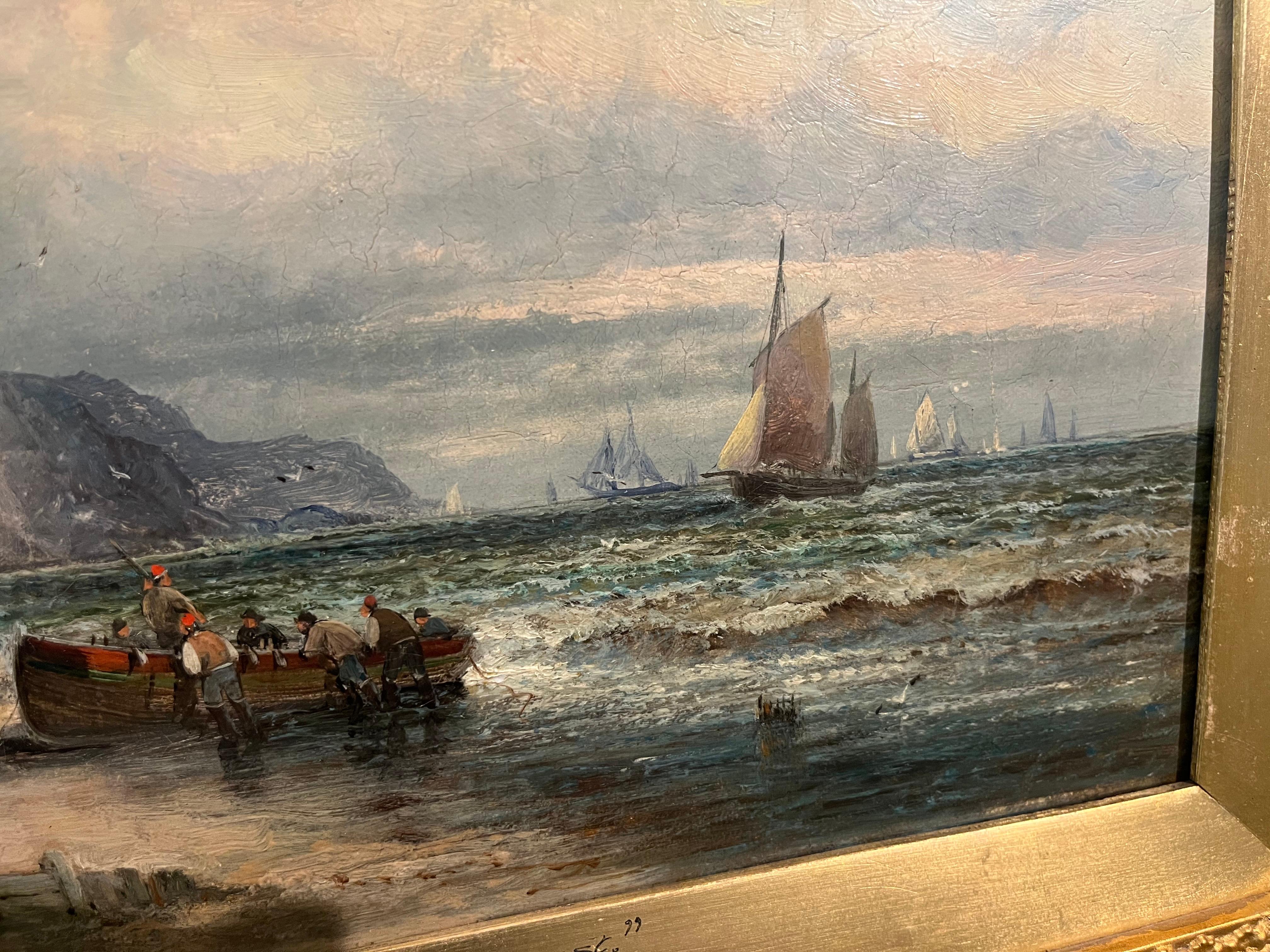 VECCHIO MAESTRO W . OIL PAINTING THORNLEY Alta qualità del XIX secolo Cornice dorata in vendita 14