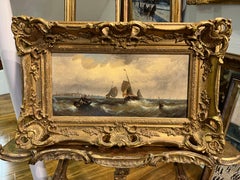 VECCHIO MAESTRO W . OIL PAINTING THORNLEY Alta qualità del XIX secolo Cornice dorata