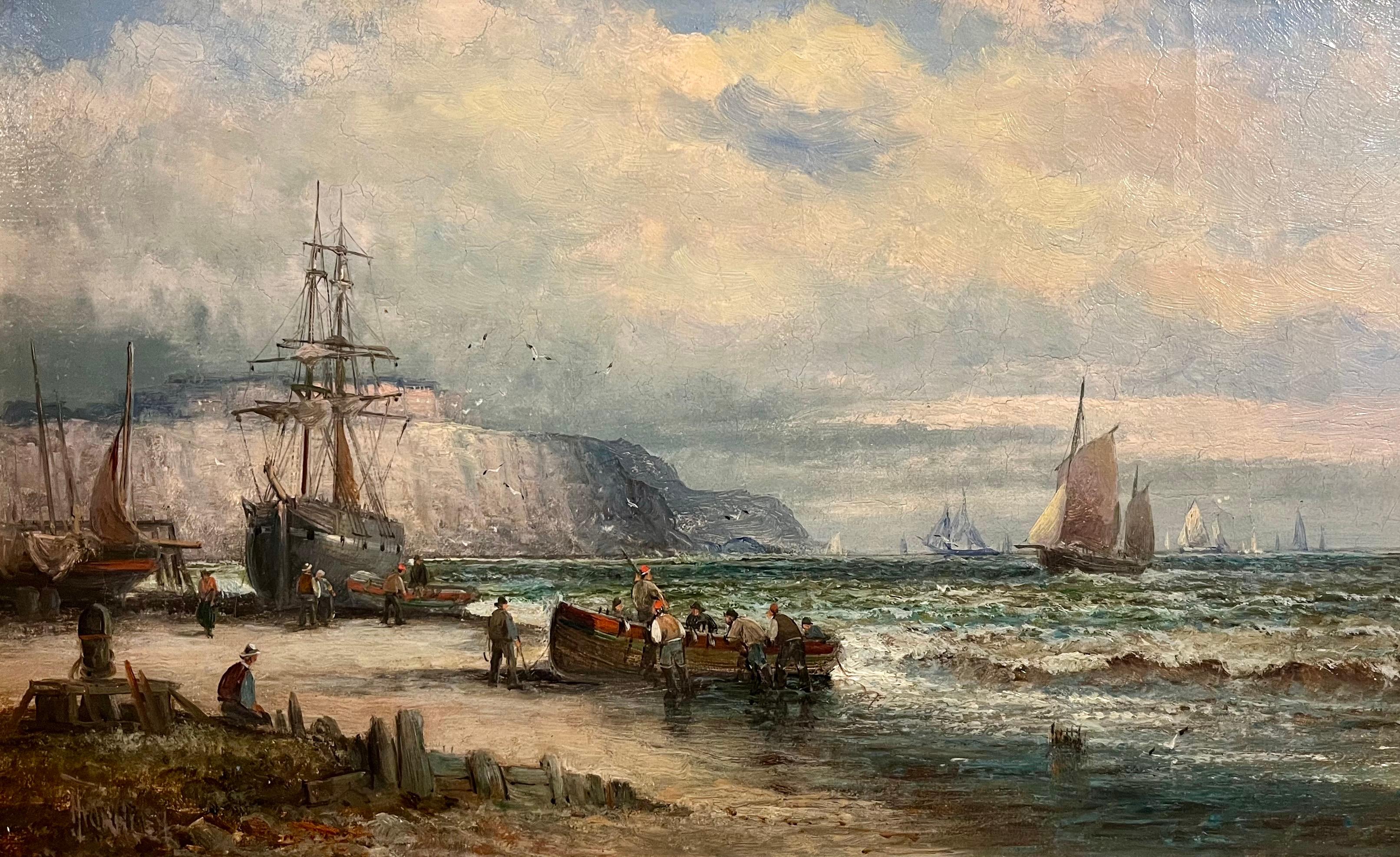 VECCHIO MAESTRO W . OIL PAINTING THORNLEY Alta qualità del XIX secolo Cornice dorata in vendita 1