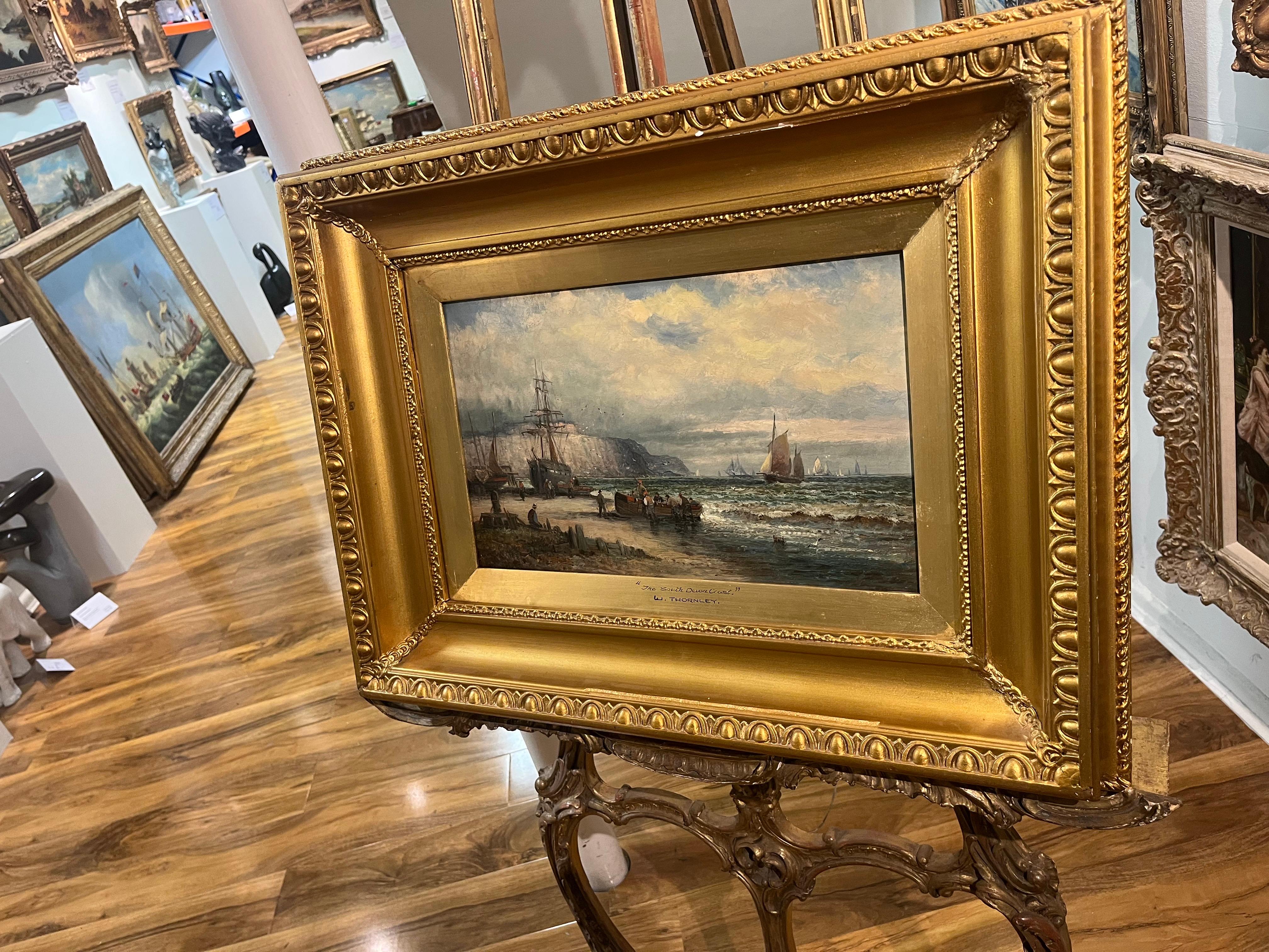 VECCHIO MAESTRO W . OIL PAINTING THORNLEY Alta qualità del XIX secolo Cornice dorata in vendita 2