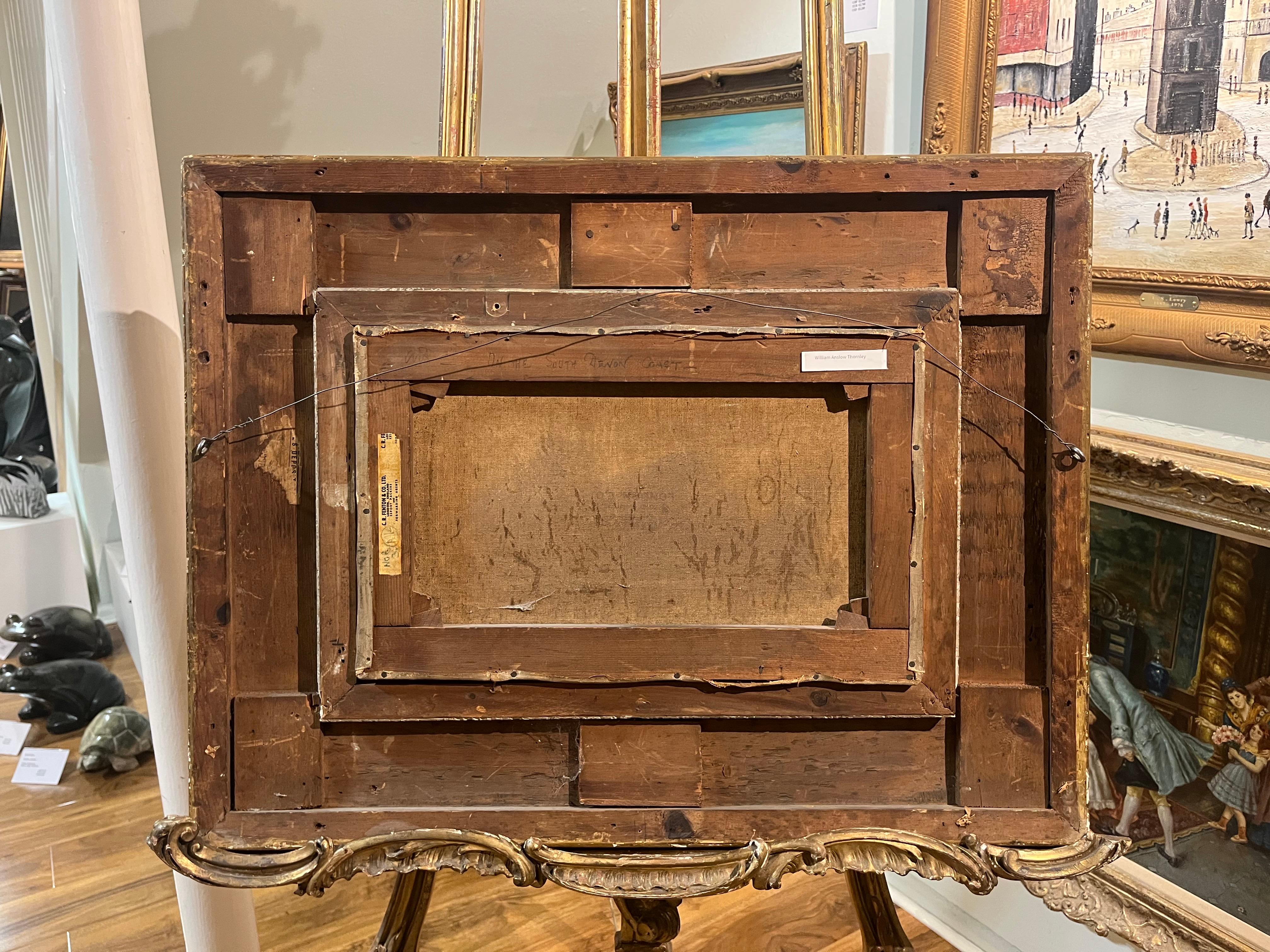 VECCHIO MAESTRO W . OIL PAINTING THORNLEY Alta qualità del XIX secolo Cornice dorata in vendita 3