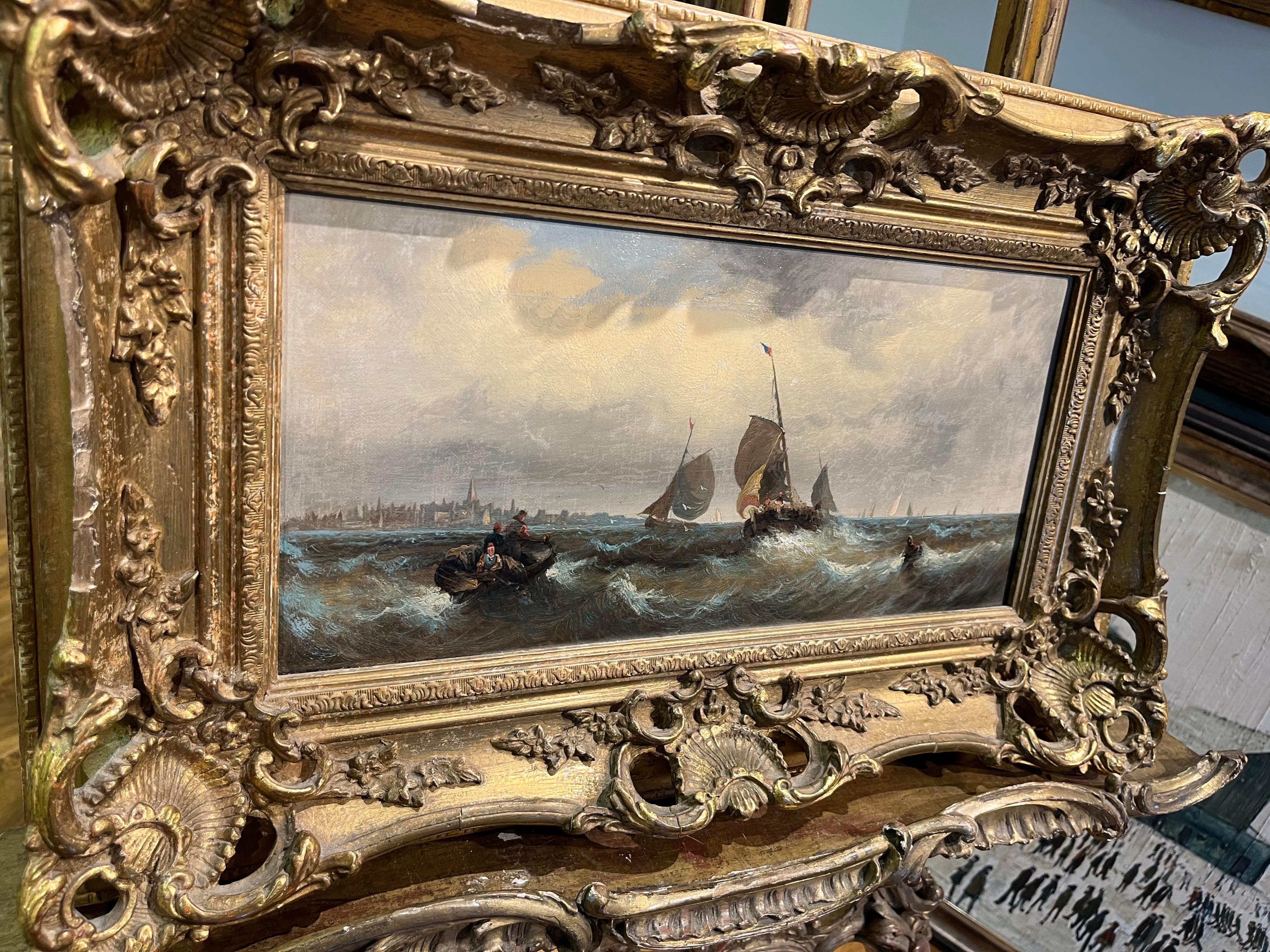VECCHIO MAESTRO W . OIL PAINTING THORNLEY Alta qualità del XIX secolo Cornice dorata - Painting Realismo di William Anslow Thornley
