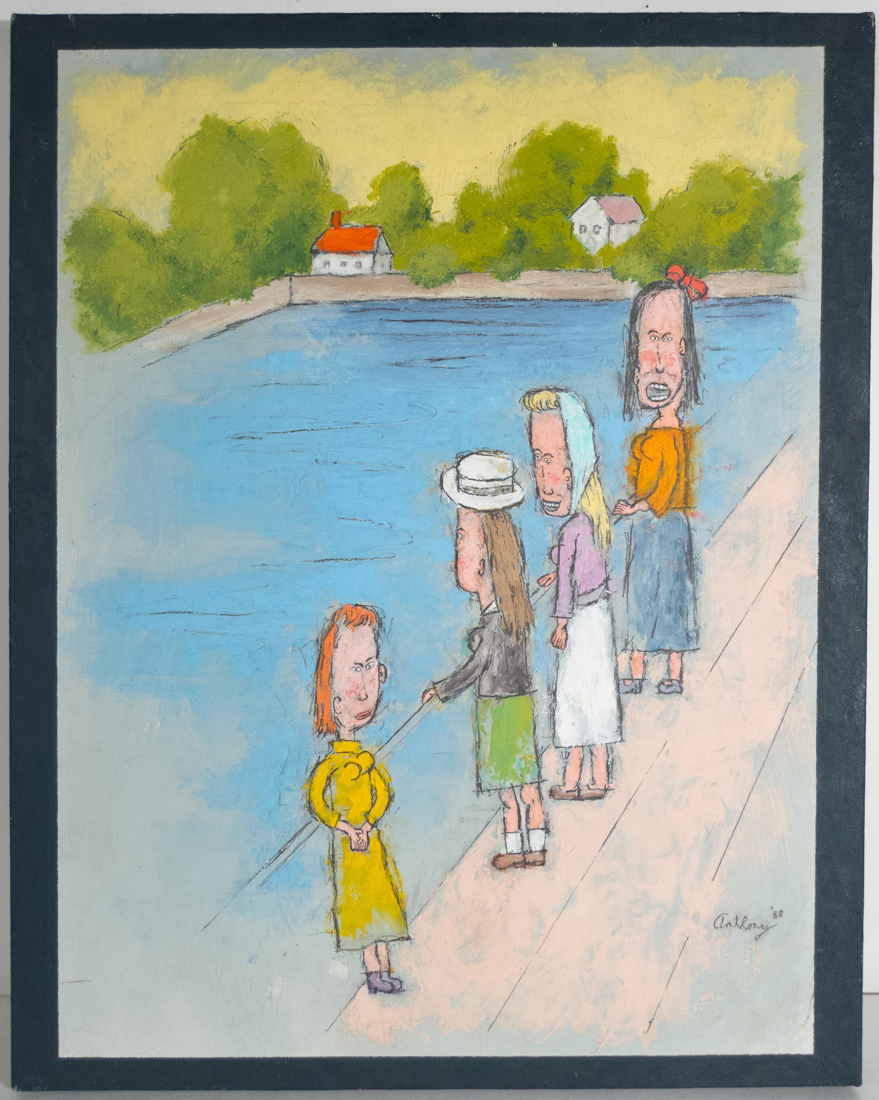 Munch Maidens - Painting by William Anthony